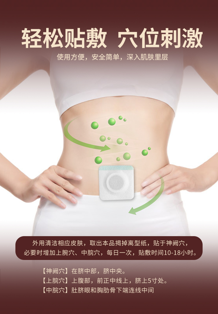 通便型肚臍貼怎么貼，貼敷位置圖