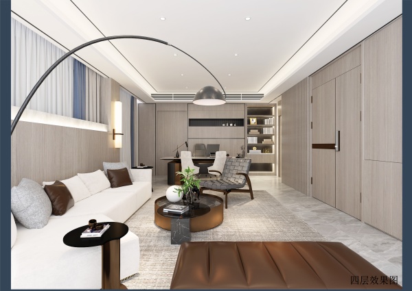 青岛办公室装修-红湾-四层